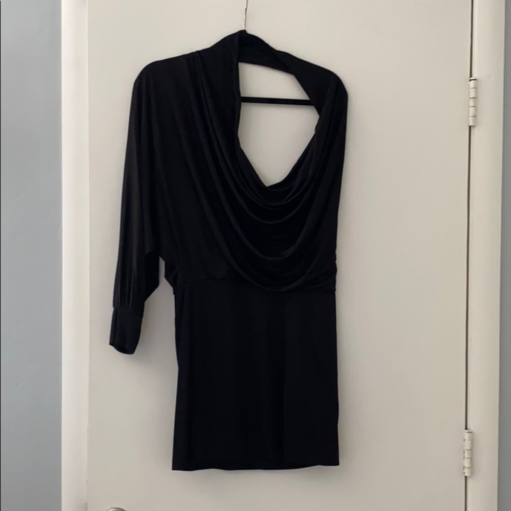 One Shoulder Black Halo cocktail dress